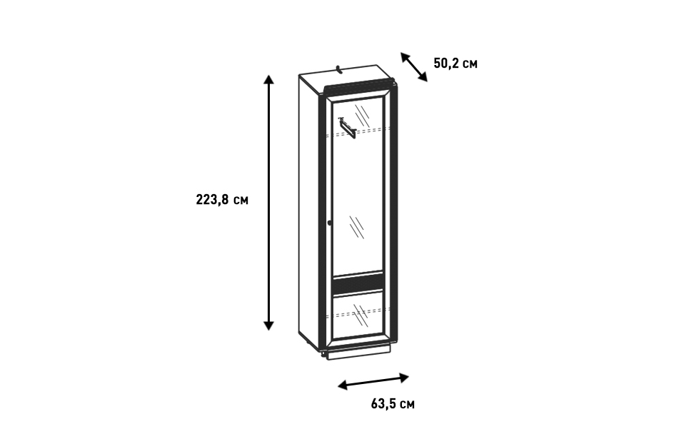 Шкафы платяные - изображение №4 "Шкаф для одежды Изотта"  на www.Angstrem-mebel.ru