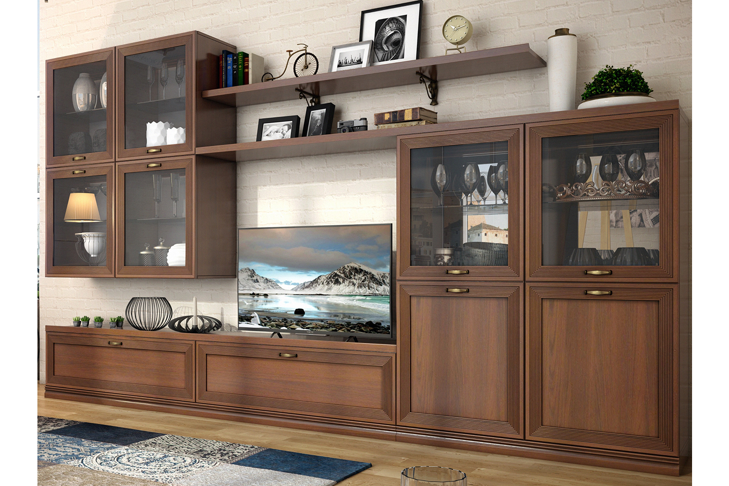 Тумбы под телевизор - изображение №4 "Тумба Адажио под телевизор с выдвижными ящиками"  на www.Angstrem-mebel.ru